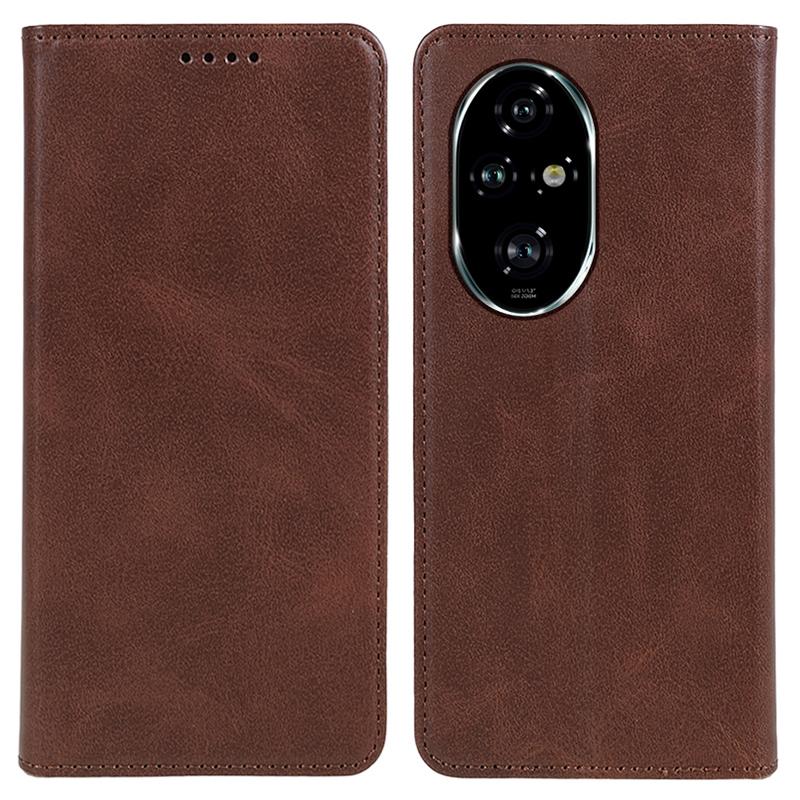

For Honor 200 Pro 5G Case Calf Texture Phone Leather Cover Wallet Brown