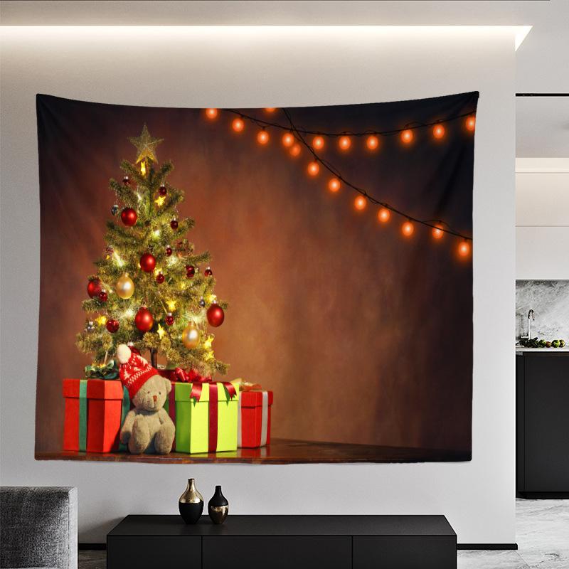 Weihnachtsteppich, europäische und amerikanische Weihnachts-Schlafzimmer-Raumaufteilung, Hintergrundtuch, Wandverkleidung