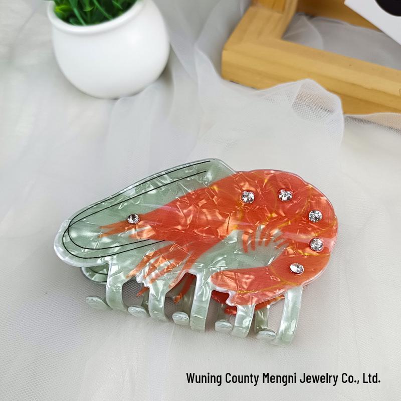 

Высококачественный зажим для волос с жемчугом и стразами в виде морского животного