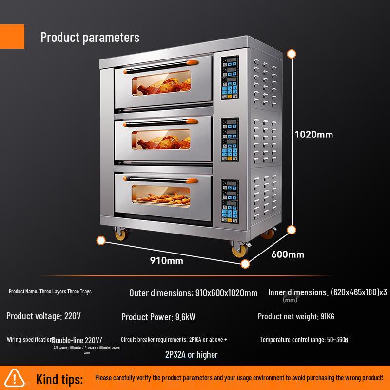 Kelaiheng Commercial Electric Oven for Cake, Bread, & Pizza Baking