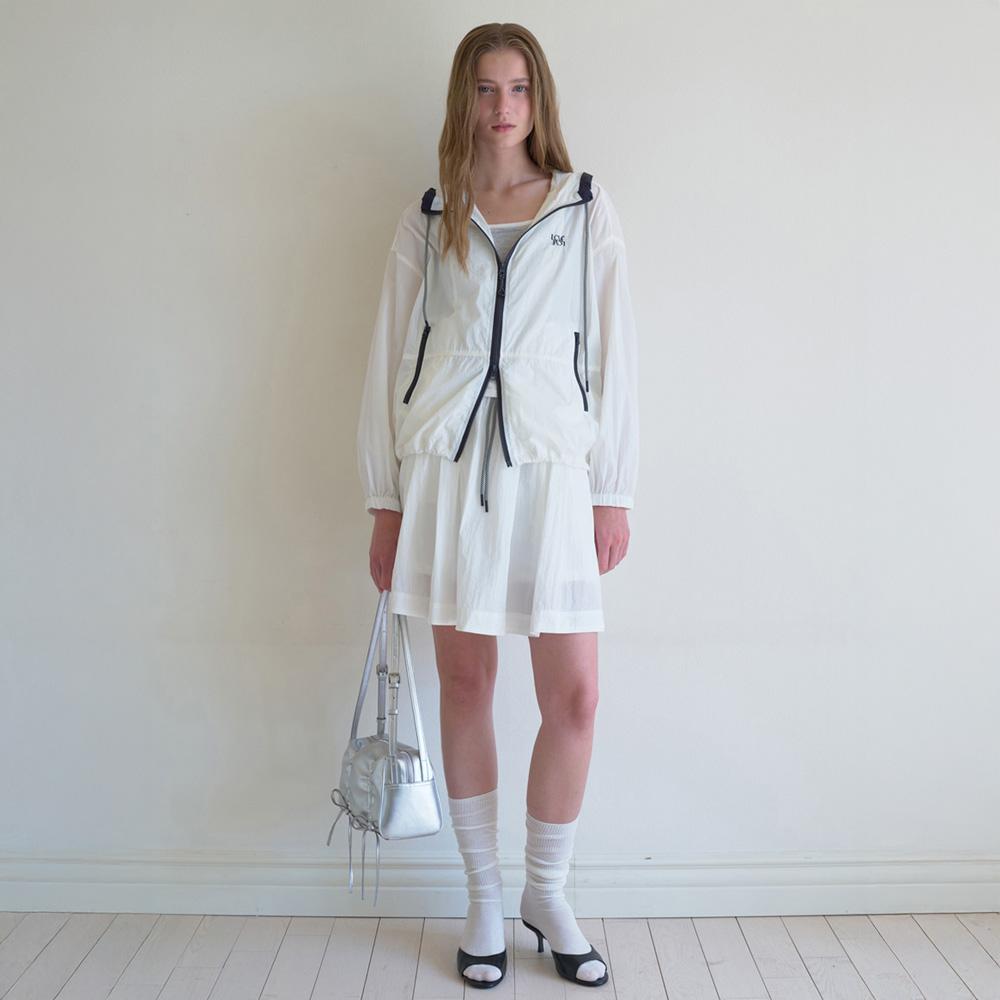 Elssibeui Banding Mini Skirt_Ivory