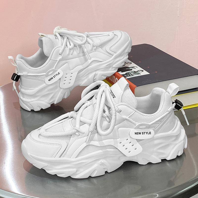 

Обувь для папы, новые летние повседневные универсальные студенческие сетчатые туфли, корейская версия, модные дышащие кроссовки для бега 39 белый