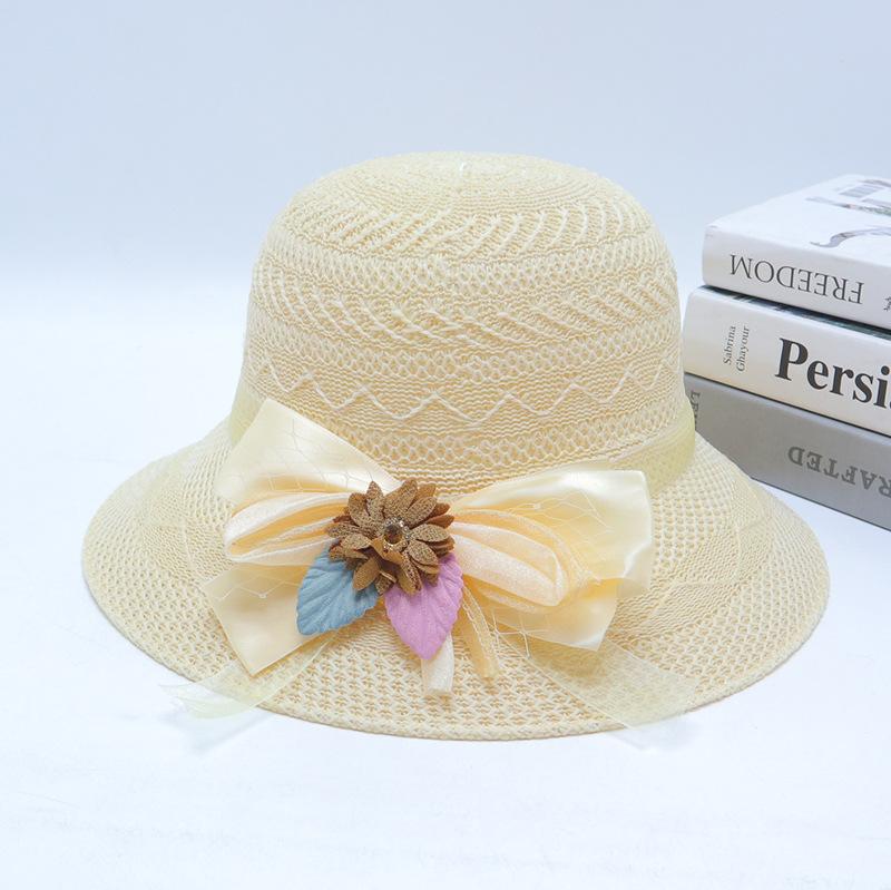 Straw Straw Hat Women's Big Eaves Beach Hat Summer Shading Sun Hat Outdoor Travel Seaside Spring and Autumn Versatile