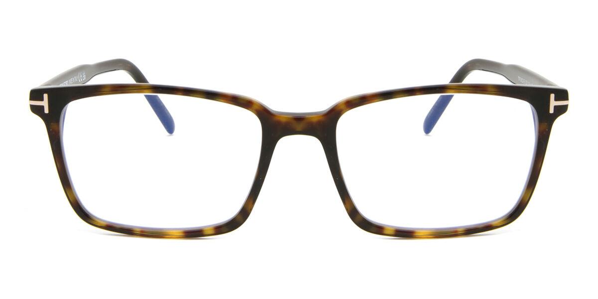 

Tom Ford Ft5802 B Blue Light Block 052 Men Eyeglasses Dark Tortoise/53