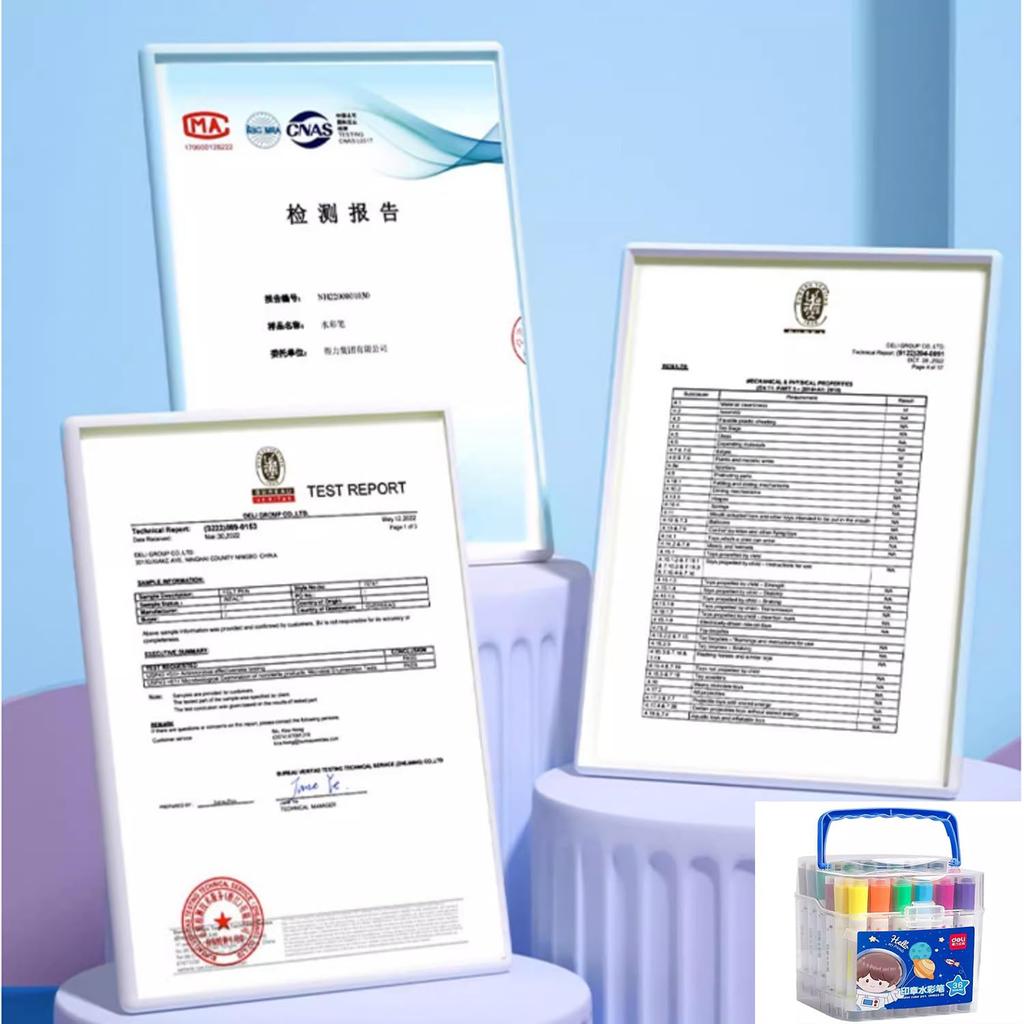 Art Marker Pens for Thick Round Pencils with Cartoon Sticker Smooth Color Quick No Perfect for and Art Gifts for Adults and Kids 36-Color Water-Based