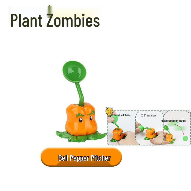Plants vs. Zombies Toy Set: Machine Bug, Football Gun, Pea Pod, Carnivorous Plant Models