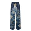 Men's Knitted Fashion Print Pocket Casual Pants Pajama Pants