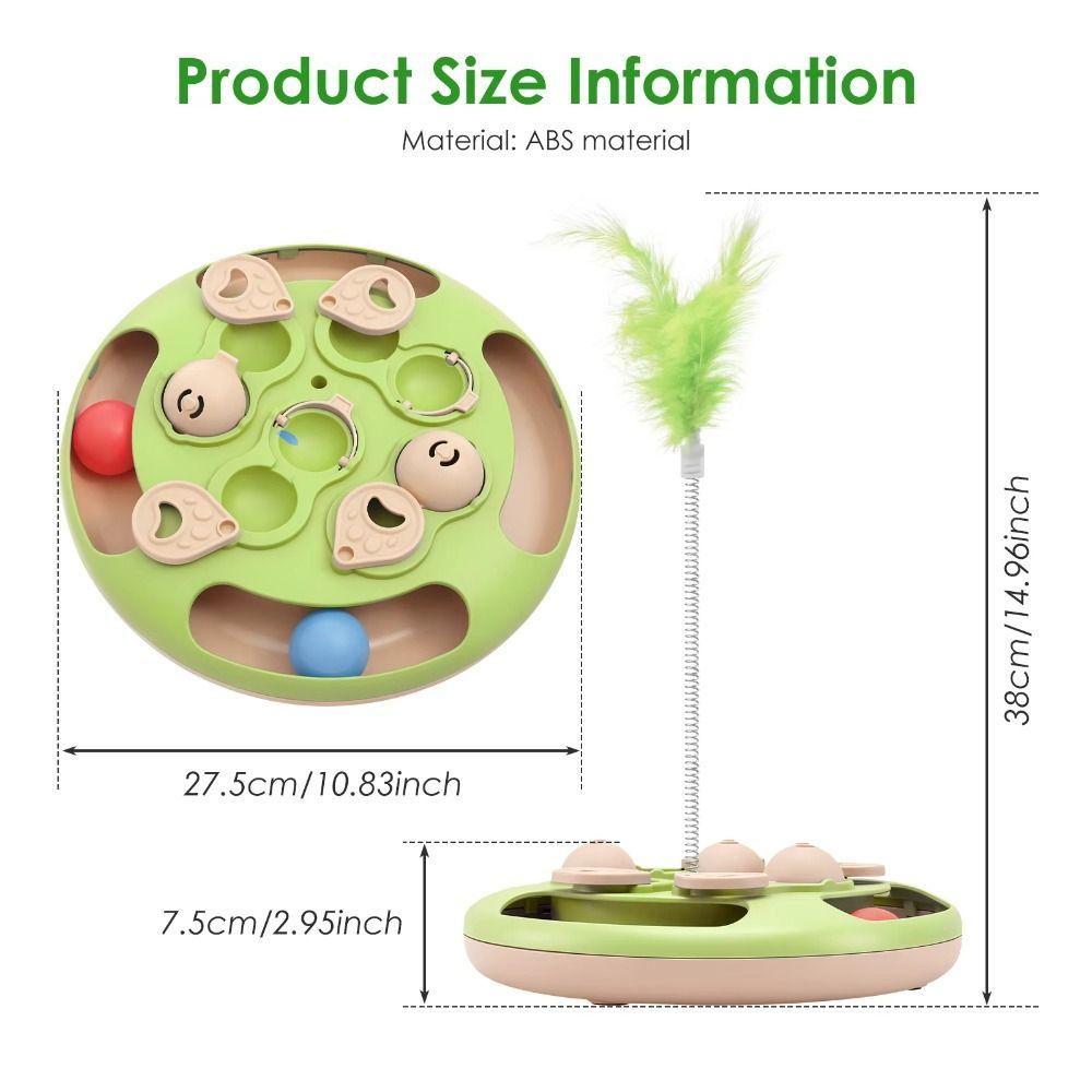 Ball Track Smart Cat Puzzle Toy Feather Teaser Pet Training Toy Kitty Play