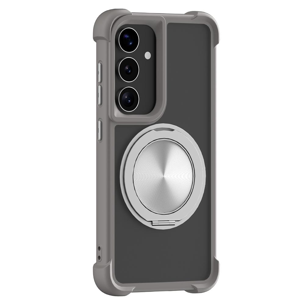 

For Samsung Galaxy S25/S24 Case Compatible with MagSafe CD Vein Kickstand TPU+PC Phone Cover Grey