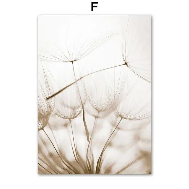 Dandelion Reed Purple Flower Sea Grass Sunset Nordic Poster  Pictures Wall Art Print Canvas Painting Decoration For Living Room