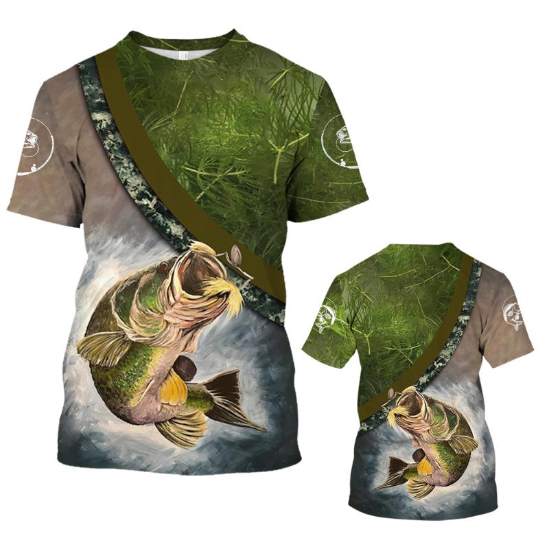New Men's T-Shirts Short Sleeve Tops 2026 Summer Clothing Fishing Graphic Shirts Mens Dress Streetwear O-Neck Pullovers 5XL Tees