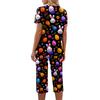 2 Piece Sets For Women Short Sleeve Top And Pants With Pockets Workout Soft  Print Sets