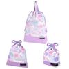 COLORFUL CANDY STYLE Drawstring Bag Set Lunch Cup and Gym Perfect for Preschool and Cute Unicorn Fantasy Design for NJ603100 3-Piece (Large) Bag,