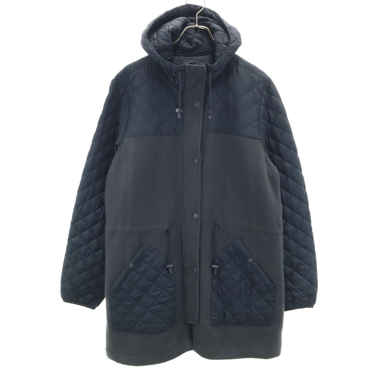 

L.L.Bean Quilted hooded shirt coat XL Charcoal gray Outdoors Women Used