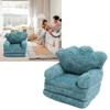 Out Chair Green Fold Out Couch Crown Cute Soft Comfortable Kids Sofa for Boys Girls Home School Kindergarten