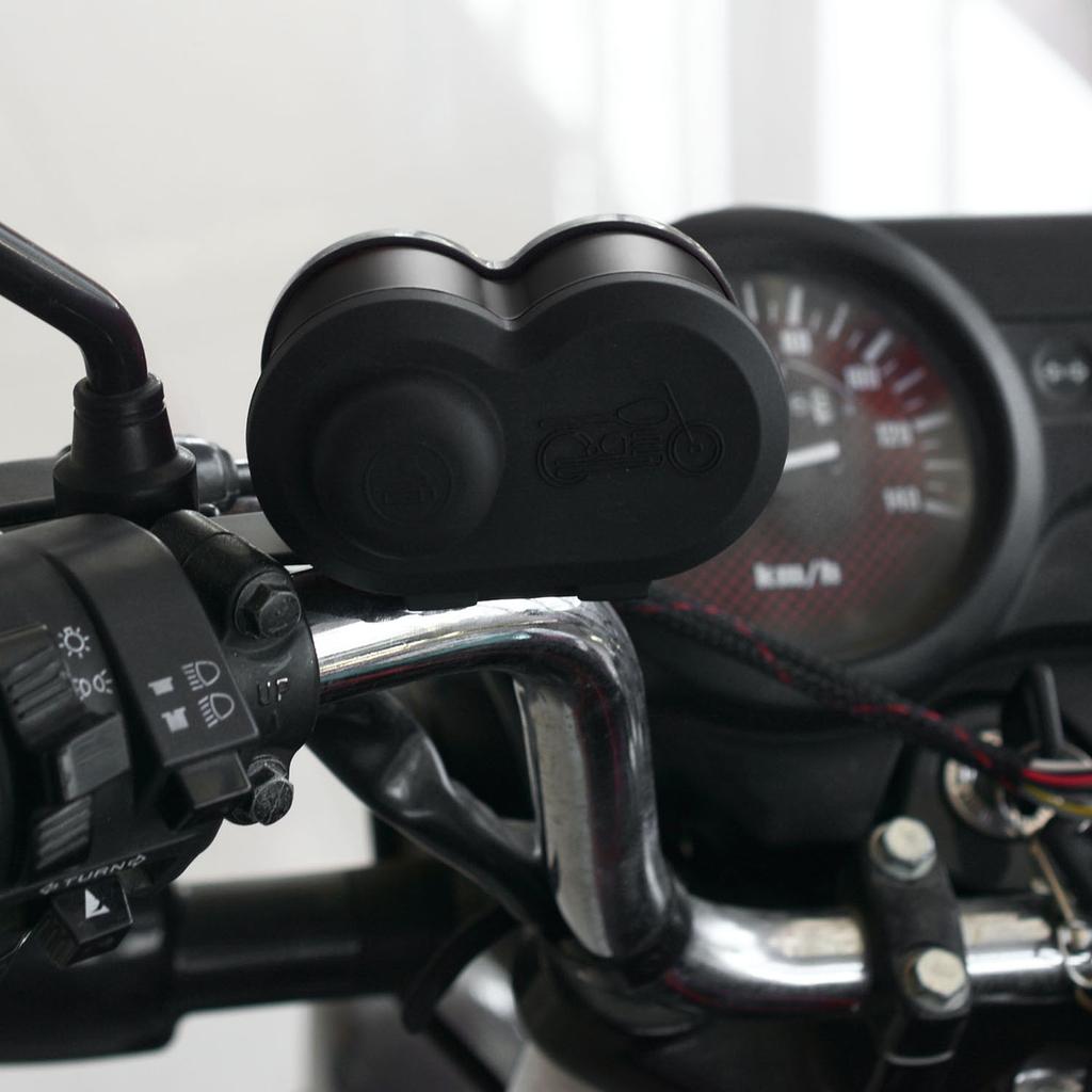 Brichetă cu încărcare rapidă de mare viteză de 3,0 A Priză pentru încărcător USB dublu Suport pe ghidon pentru motociclete pentru telefoane mobile/tablete