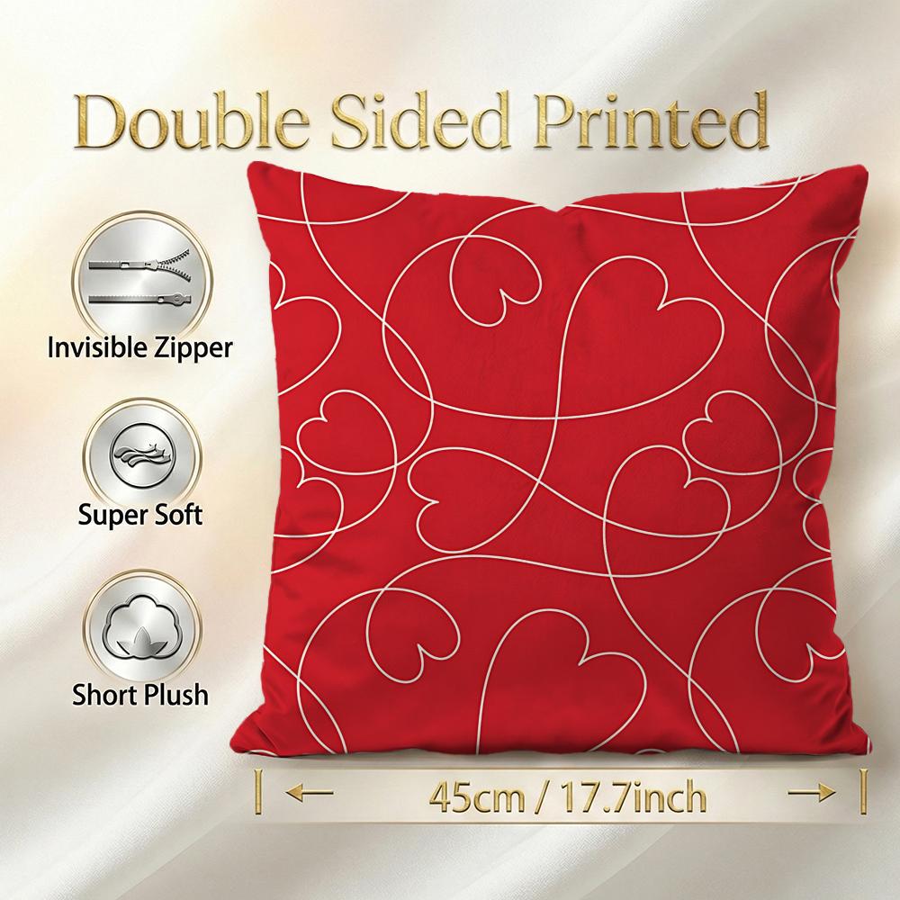 Holiday Valentine'S Day Cushion Cover 1Pcs Decorative Covers Soft Cushion Case For Sofa Couch Decor 40X40 45X45 Pillowcases