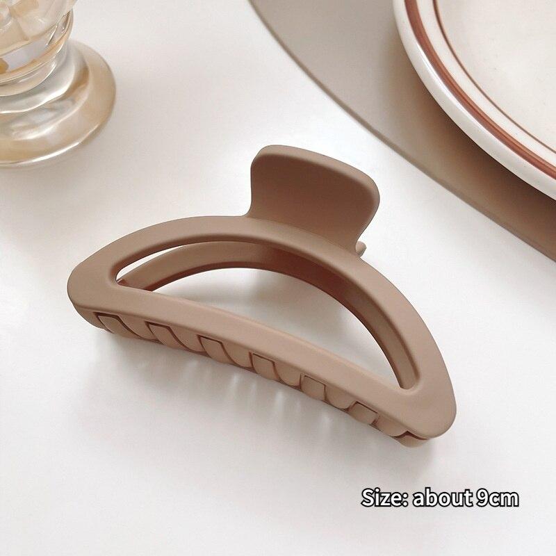Akryl Barrette elegancka jednokolorowa spinka do włosów krab spinka do włosów Vintage proste akcesoria do włosów dla kobiet kucyk pazur klip kraby
