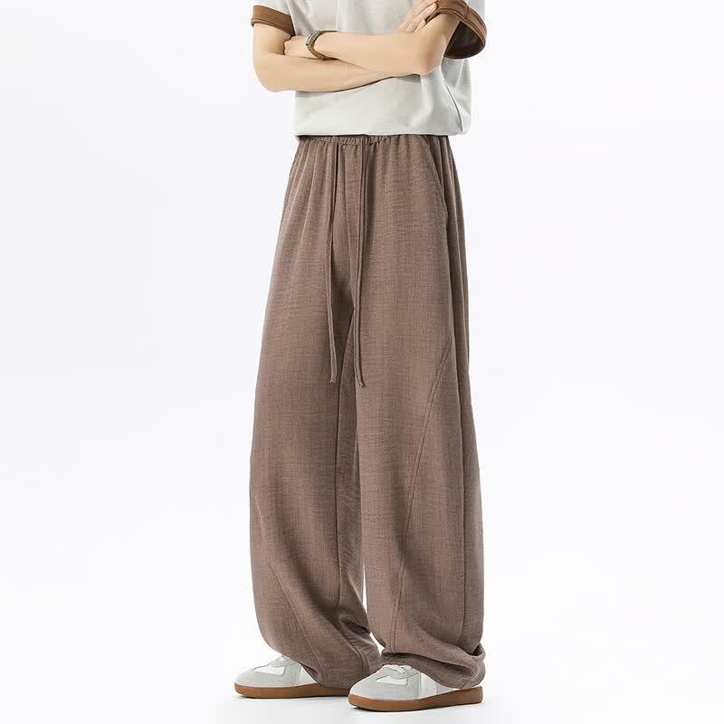 Men's Ice Silk Loose Wide-Leg Casual Pants