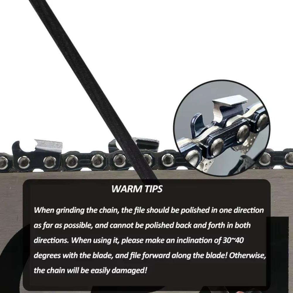 Kettensägen Rundfeilen zum Schärfen der Kette Runde Stahlschärfer Kettensägen Schleifen Schärfen Kettensägenfeilen 1 Stück 4mm/4.8mm/5.5mm