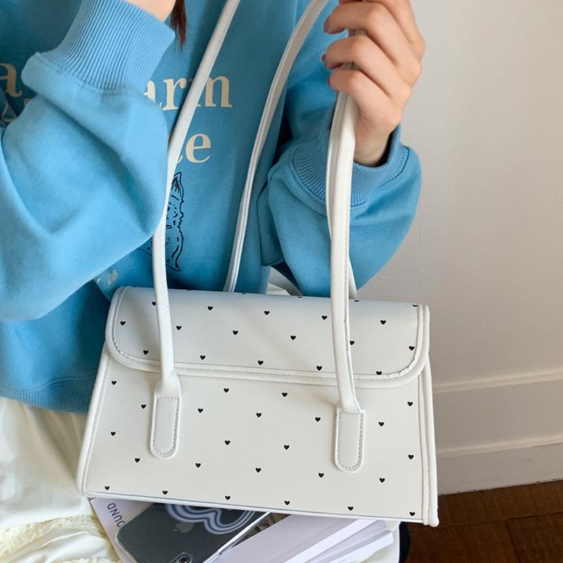 Sommer-Pünktchen-Tasche für Pendlerinnen, neue Mode und Freizeit-Nischen-Tasche unter dem Arm, große Schultertasche