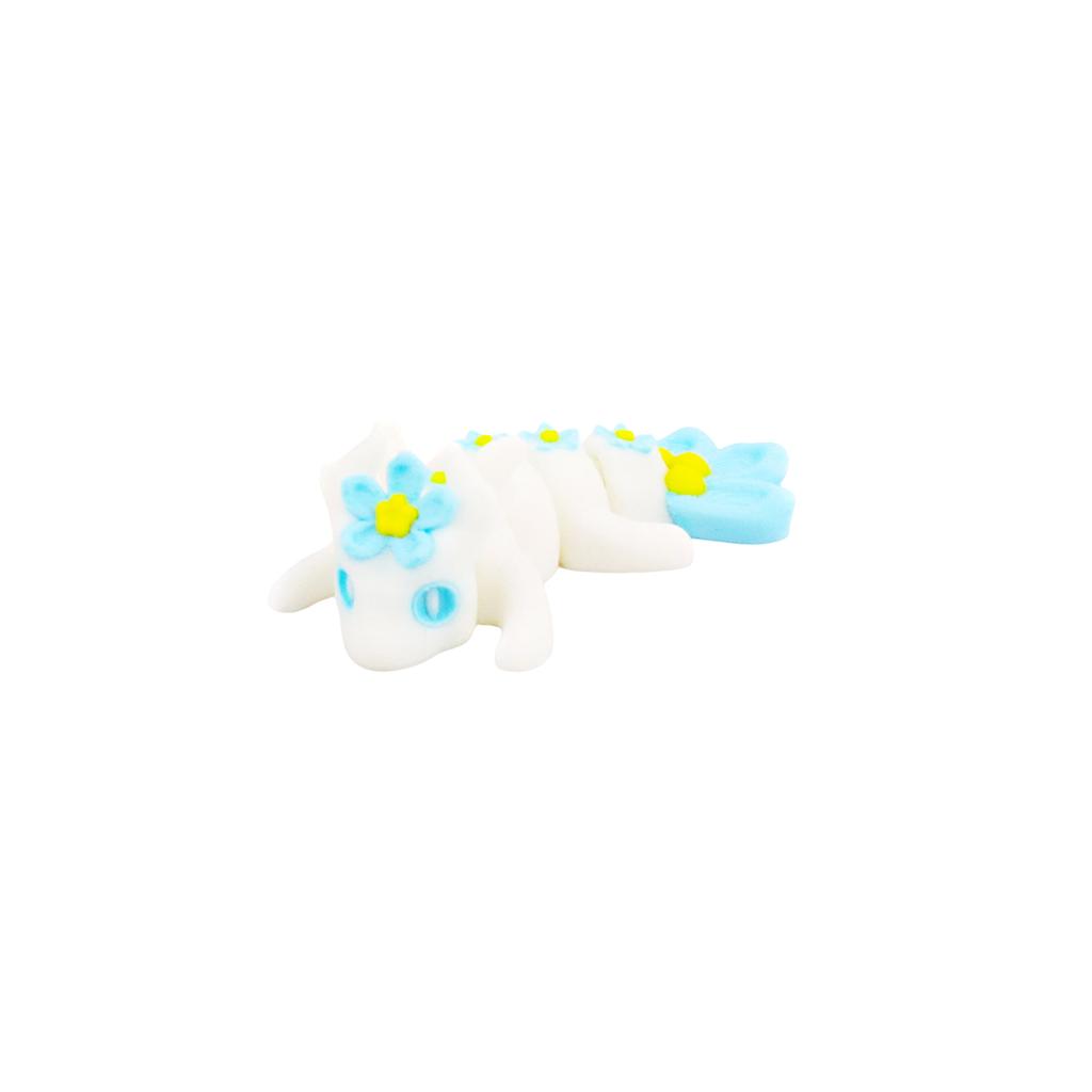 3D Printed Mini Flower Dragon Model, Creative Multi-Color Cute Sculpture Desktop Decoration, Collectible Gift