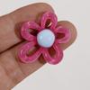 Colorful Hollow Flower Resin Crafts Cute Five-Petaled Flower Accessories Cute Hairpin Phone Cases Jewerly Decor Keychain