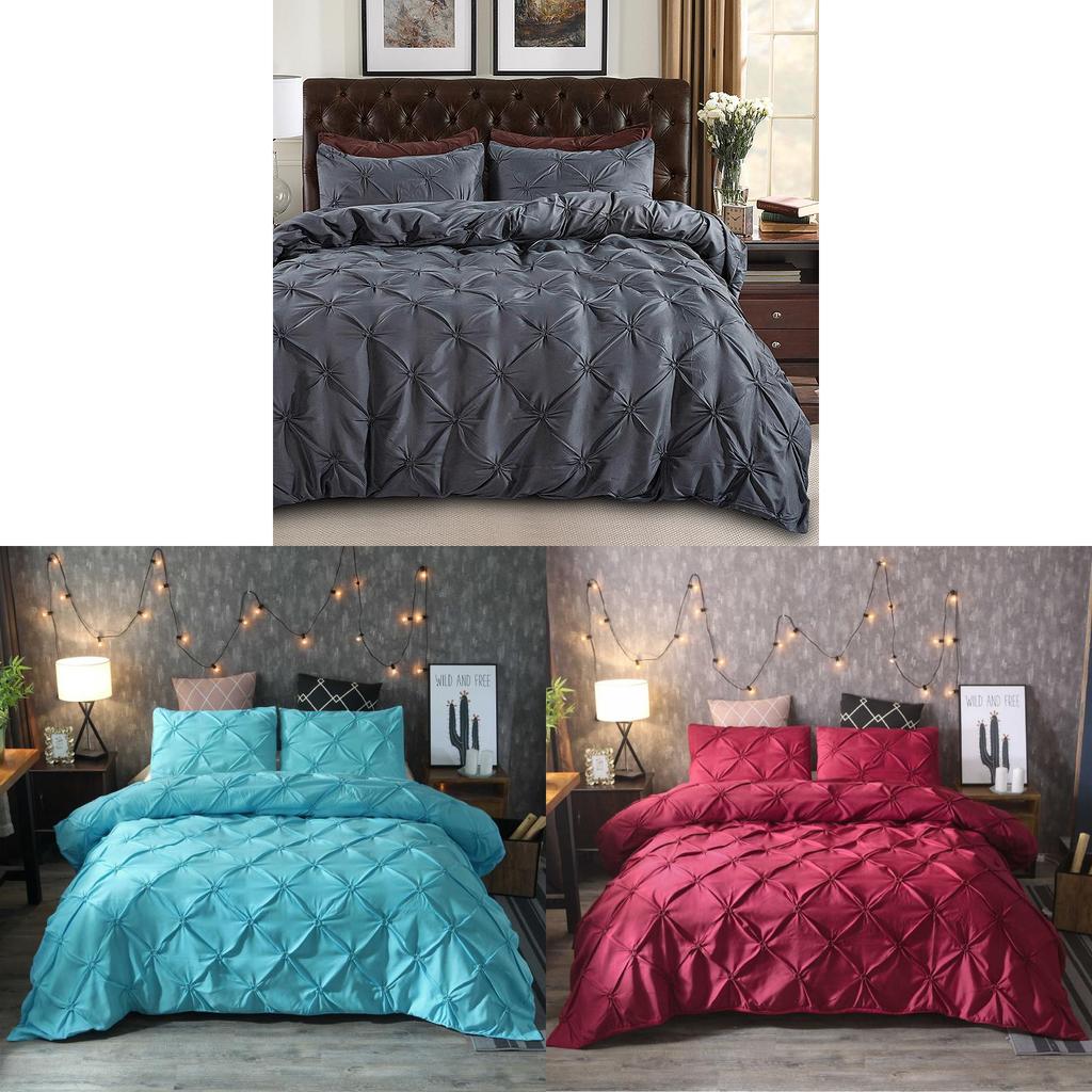 Minimalist Solid Color Duvet Cover And Pillowcase Set For Bedroom Decor