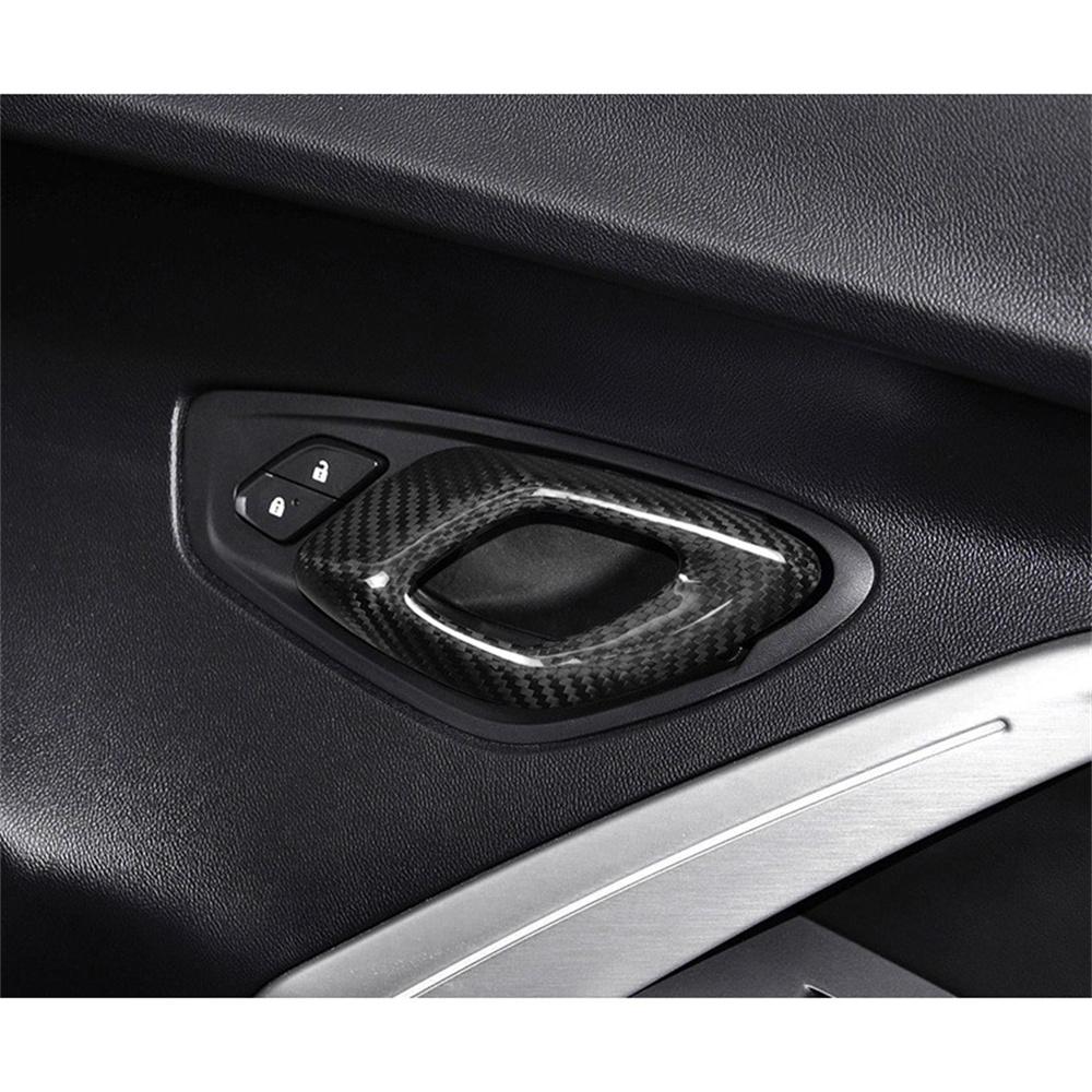 For Chevy Camaro 2016-2023 Real Hard Carbon Fiber Door Handle Panel Cover Black