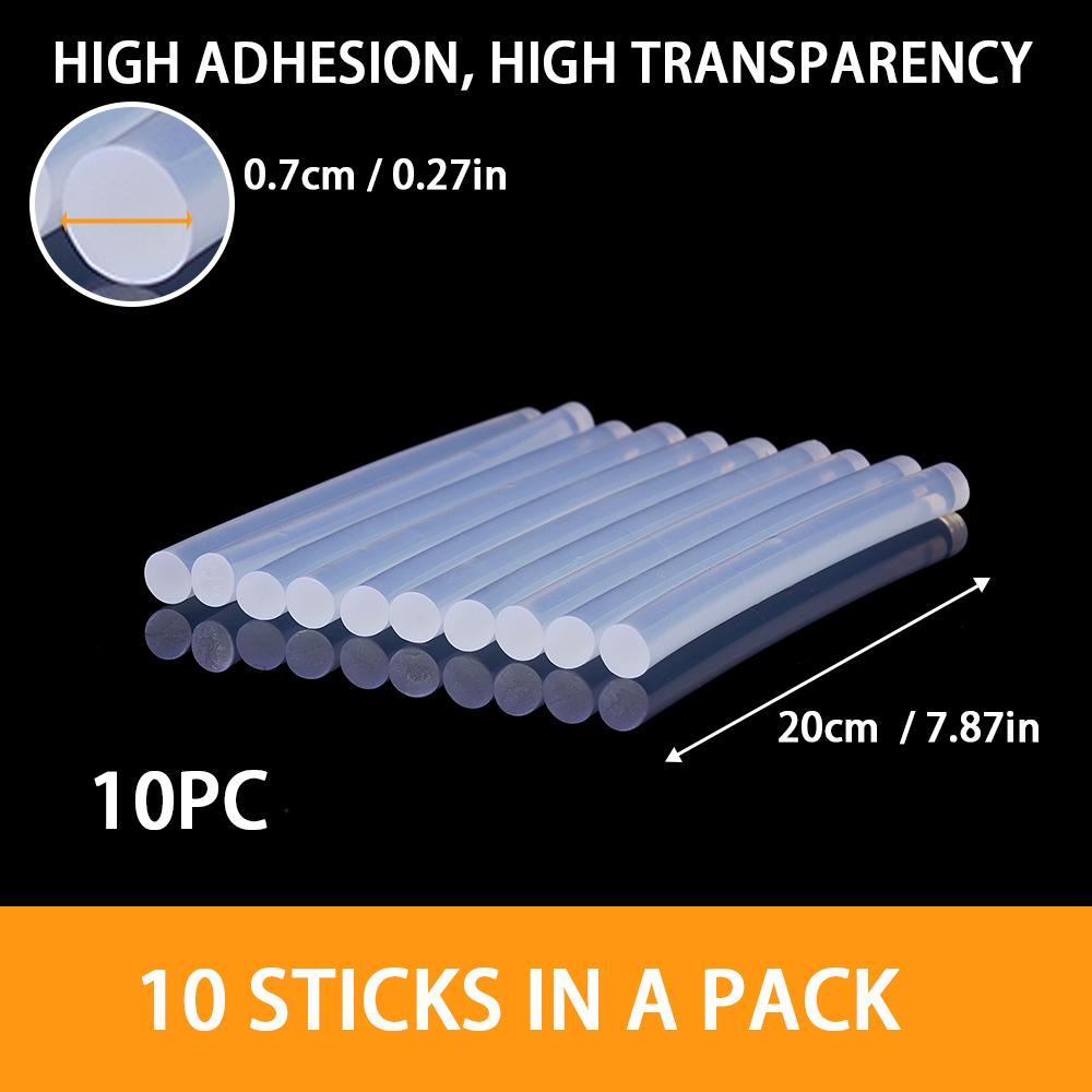 10Pcs 7mm/11mm White Transparent Hot-melt Glue Sticks For Electric Hot-melt Glue Gun Repair DIY Handicrafts Tool Accessories