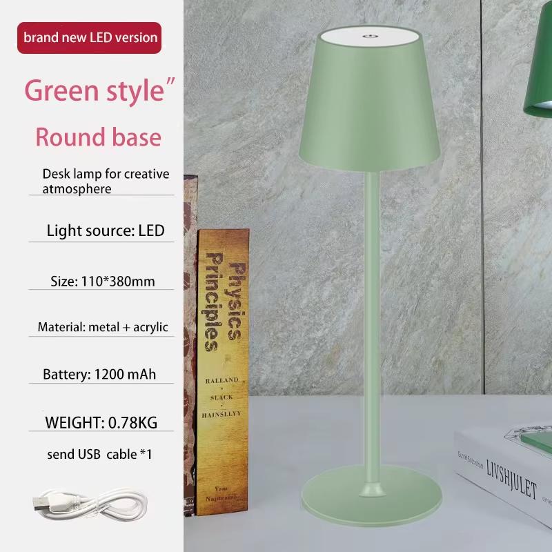 Cordless Rechargeable Led Table Lamp Touch Sensor Desktop Night Light 3 Levels Dimmable For Restaurant Hotel Bar Decor Lights