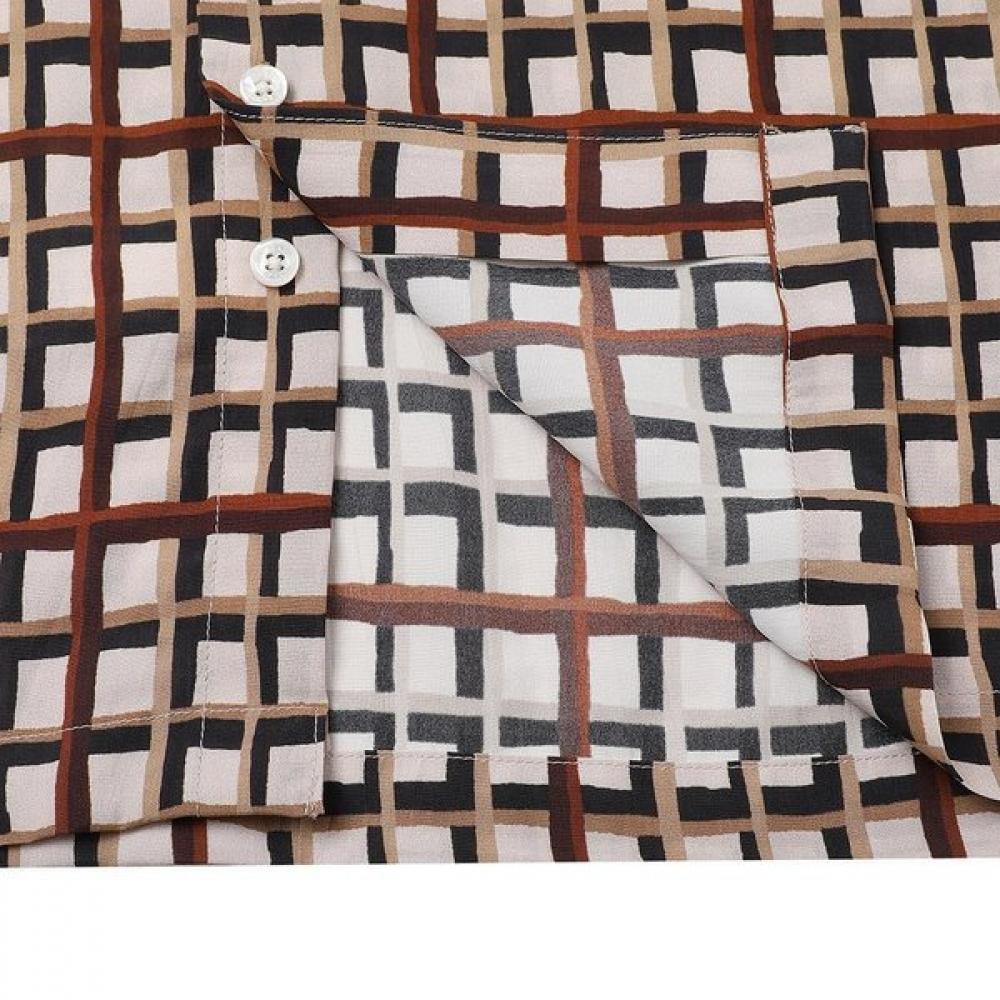DakS Men S Funghi Yarn Check Regular Fit Short Sleeve Shirt dmS1ShcS145i1