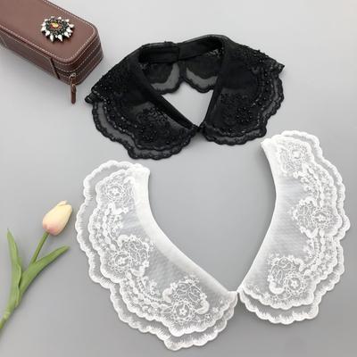 Lace Floral Fake Collar for Women Shirt Detachable Collar Shoulder Wraps Female False Collar Neckwear Clothing Accessories