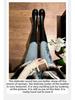 2024 Fall/Winter Women's Real Leather Elastic Knight Boots - Thick-Soled, Small-Sized, Knee-High