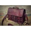 Best Brown Vintage Leather Bag Men's Messenger Shoulder Laptop Bag Briefcase