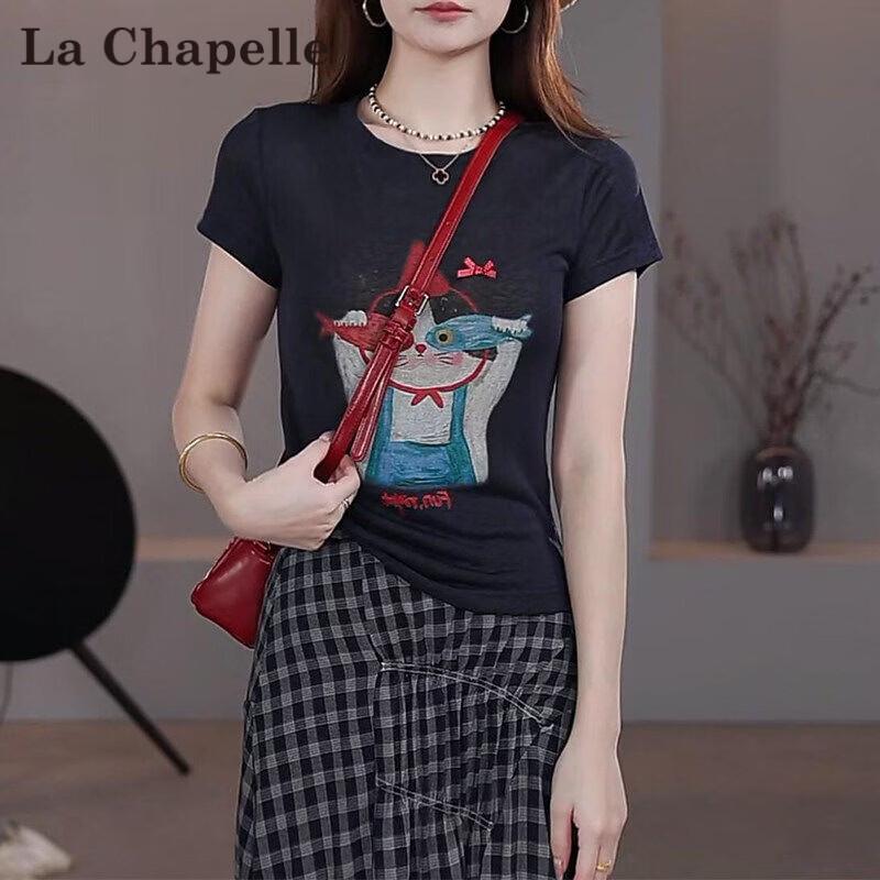 La Chapelle Women s Trendy Short Sleeve T-Shirt US 6