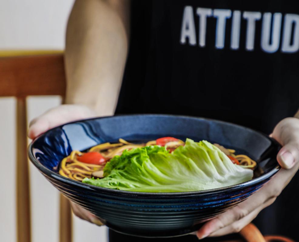 Japanese style noodle bowl shoulder bowl for home use tableware salad bowl soup bowl large bowl instant noodle noodle bowl | Bowls