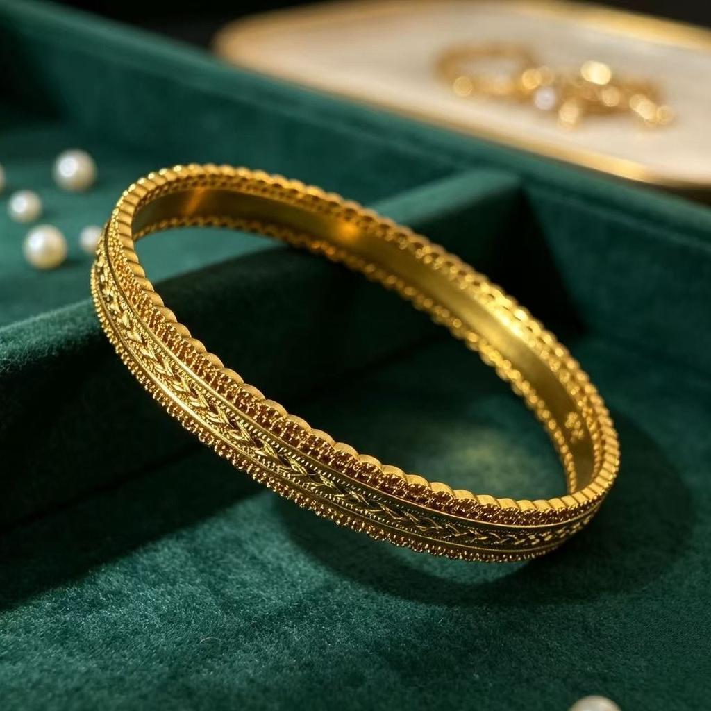 Ancient Method of the Same Style, Hollow Silk, Rich Bracelet, Advanced Closed Wheat Ear Lace, Exquisite Light Luxury Bracelet, Advanced