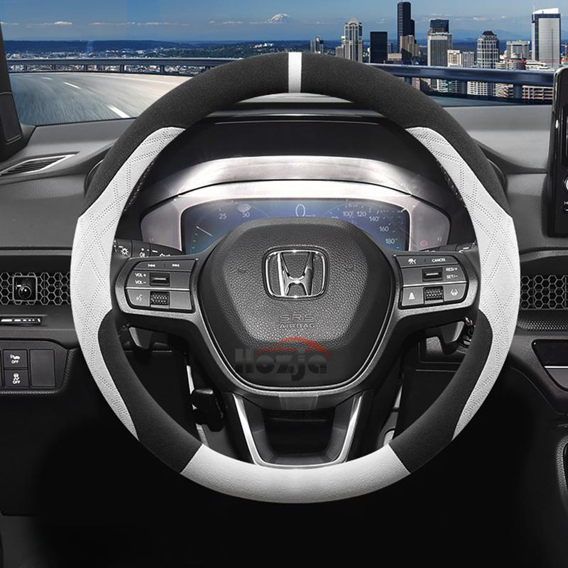 Suede Leather Car Steering Wheel Cover for Honda e.Ny1 2024 2025 Car-styling Auto Accessories IP8