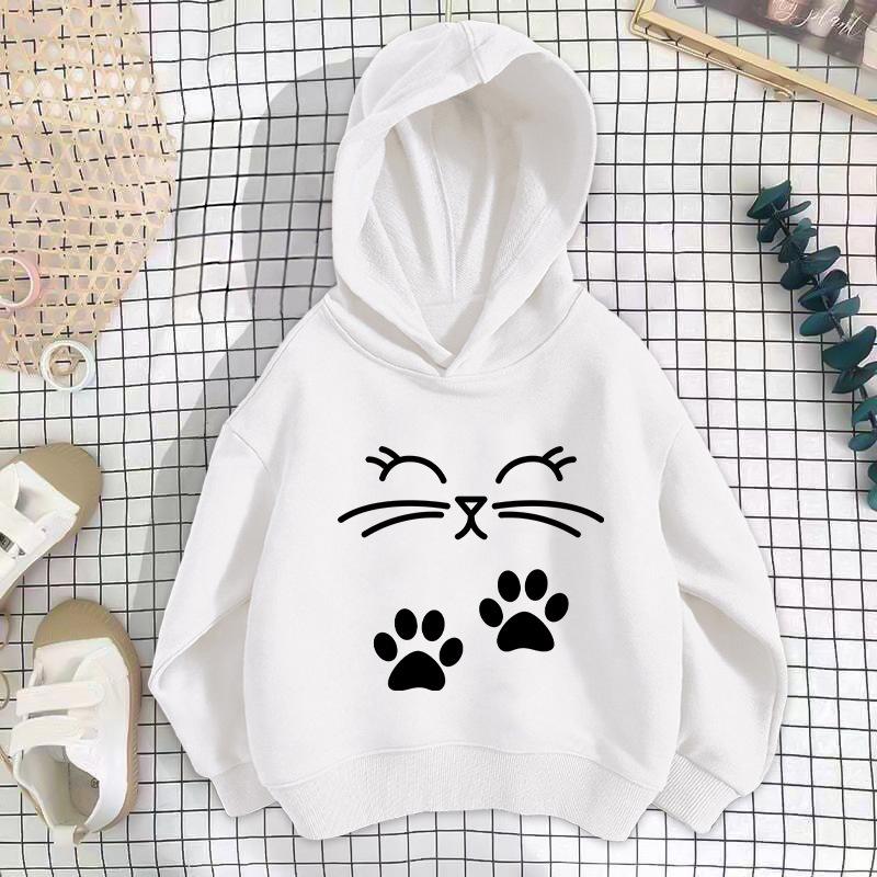 2026 Spring/Autumn Korean Style Girls' Printed Drop Shoulder Thin Hoodie