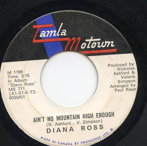 

7inch Record DIANA ROSS - Ain t No Mountain High Enough M1169 Tamla Motown 1970 Canada Soul/Funk Used