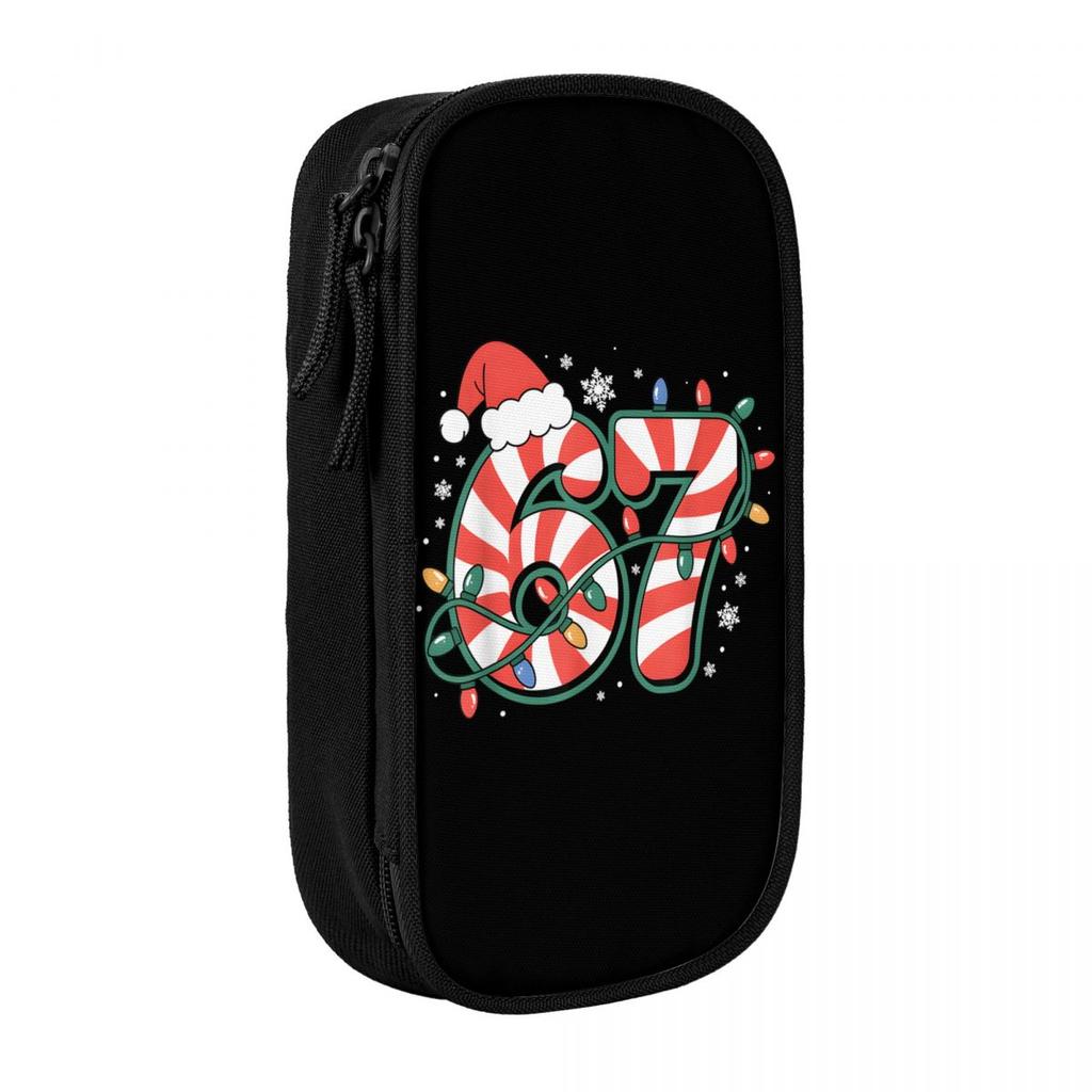 Aesthetic Pencil Case 67 Six Seven Funny Christmas 6 7 Meme Xmas Pencil Pouch School Pencil Cases Boy Girl School Supplies