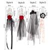 Simulation Halloween Head Buckle with Rose Barrettes Headwear Hand Bone Hair Clip  Kids