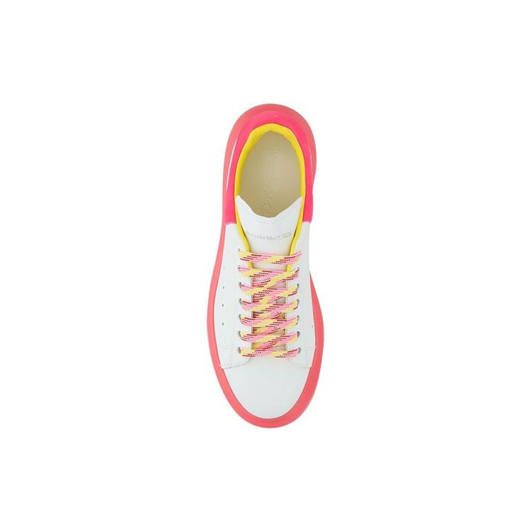 (WMNS) Alexander McQueen Oversized Sneakers 'White Pink Yellow' Women's 553770WIB9N9555