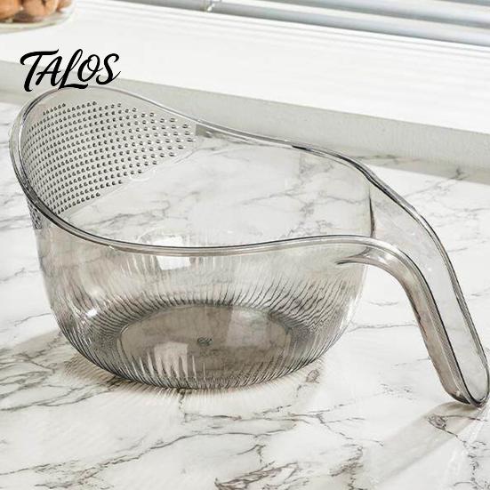 Tigela de Lavagem de Grau Alimentício Multiuso para Arroz, com Alça Ergonômica, Cesta Coadeira Lavadora Resistente de PP, para Limpeza de Frutas e Verduras