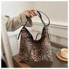 Women's 2025 Retro Leopard Print Hobo Bag – Fashionable Bow Shoulder Bag, Large Capacity, Casual Style.