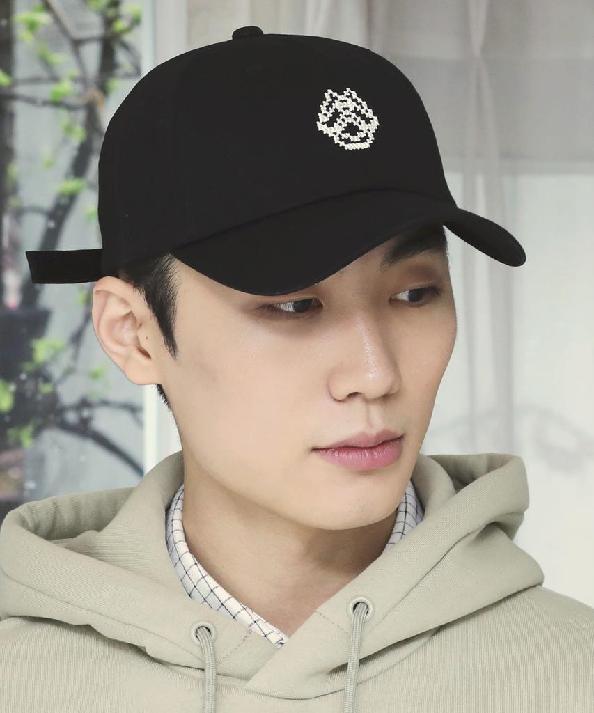 Taimseullib Pixel Logo Black Ball Cap Tbc06001