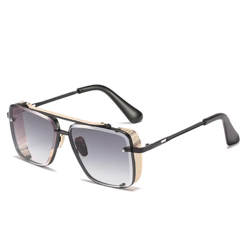 2024 Gradual Metal Retro Steam Punk Glasses Wholesale Men Women UV Resistant square Steampunk Sunglasses PC&Metal