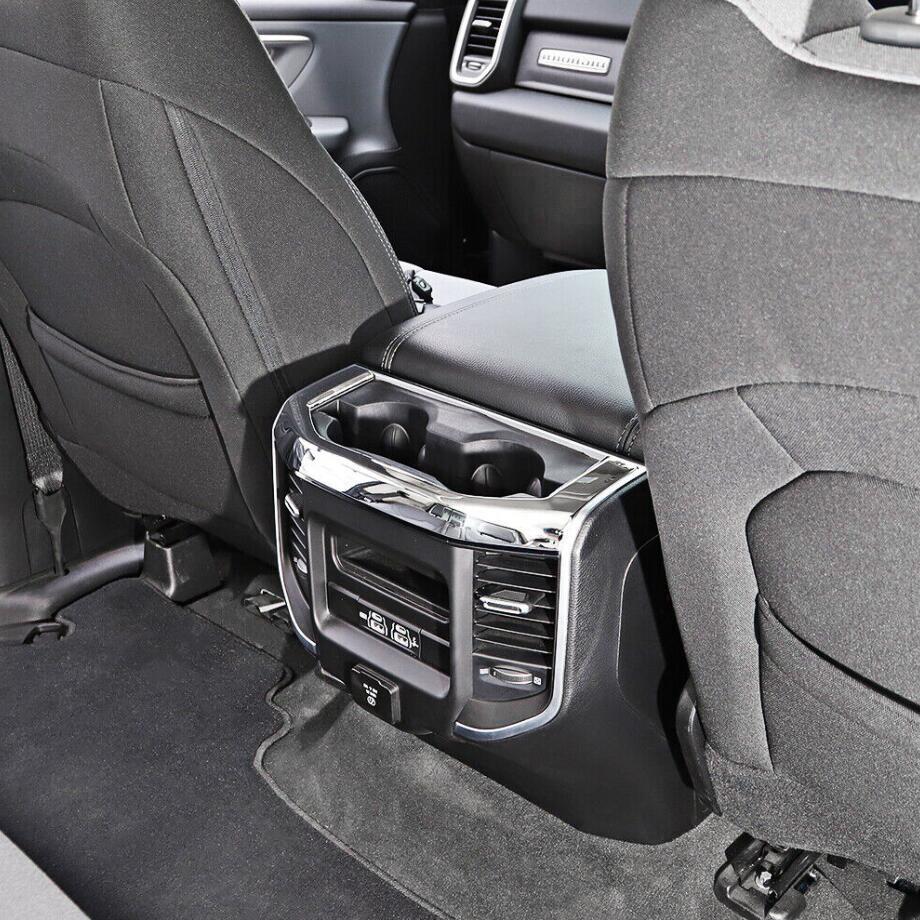 Car Rear Water Cup Holder Frame Trim For Dodge RAM 1500 19-24 Accessories Chrome