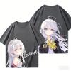 Wandering Witch The Journey of Elaina Anime Lover Washed T-shirt Year Round Clothing Personality Clothes Plus Size Unisex Gift